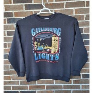 Vintage Gatlinburg Smoky Mountains Graphic Sweatshirt 90s Made In USA Size XL